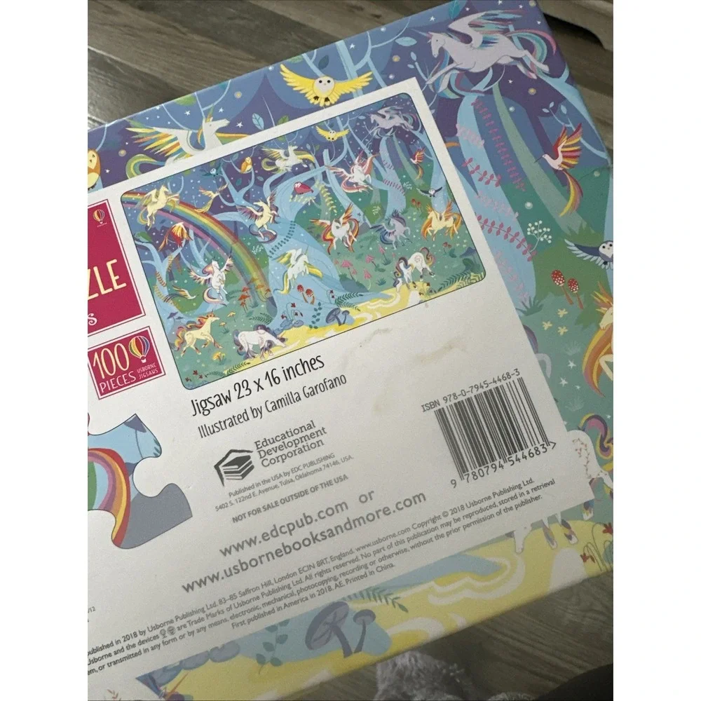 Usborne‎ Book and Jigsaw Puzzle Dinosaurs & Unicorns 100 Pieces NEW